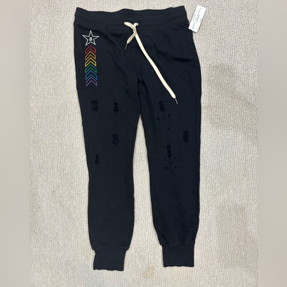 Barry’s Bootcamp Joggers with Rainbow Chevron Detail. Unisex
